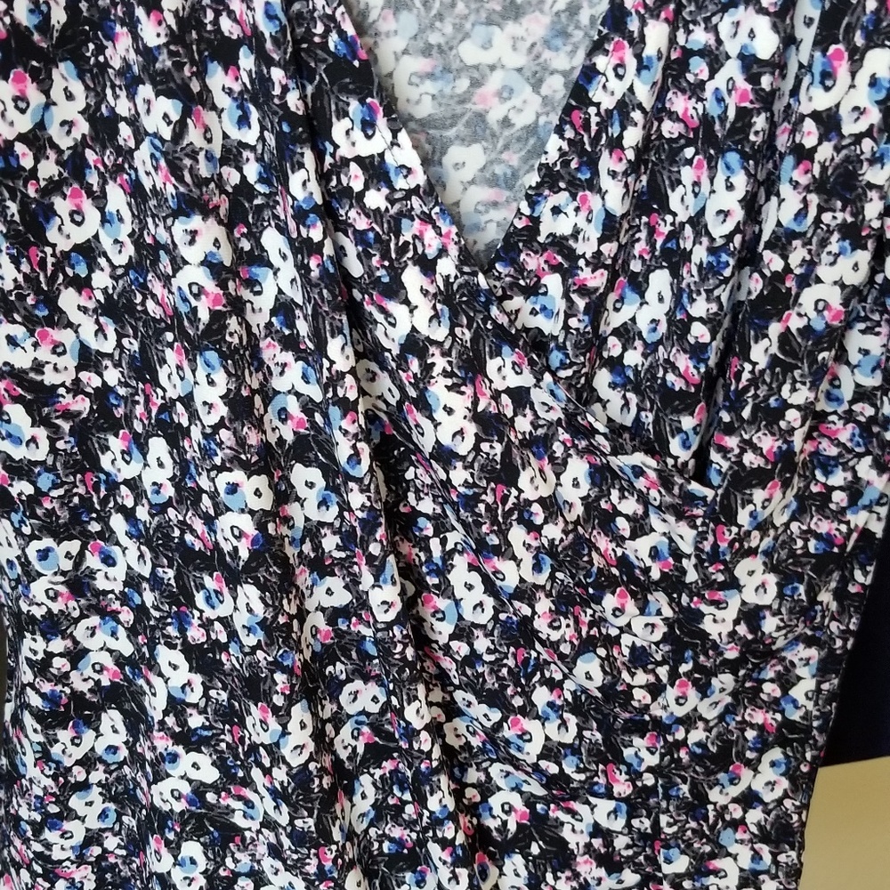 Liz Claiborne Faux Wrap Blouse (work set) - Picture 6 of 8